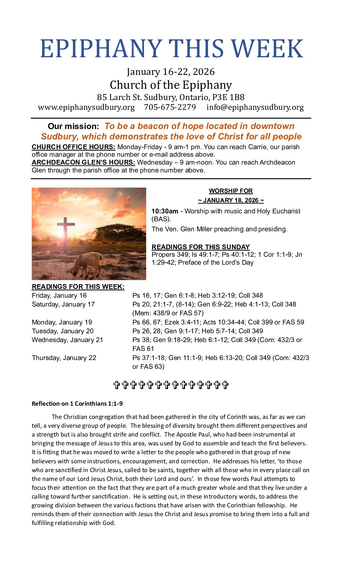 ETW – January 16-22, 2026